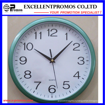 Печать логотипа Blue Frame Круглые пластиковые настенные часы (Item12)